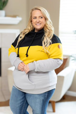 IN STOCK Lizzie Women's Hoodie | Pittsburgh Black, Yellow, Grey