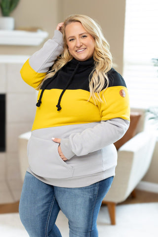 IN STOCK Lizzie Women's Hoodie | Pittsburgh Black, Yellow, Grey