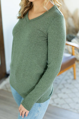 IN STOCK Leah Long Sleeve Top - Green