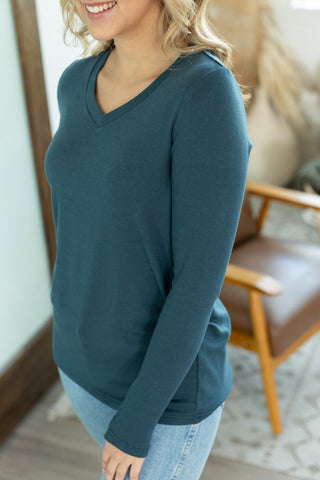 IN STOCK Leah Long Sleeve Top - Teal