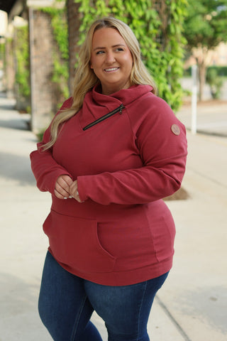 IN STOCK Classic Zoey ZipCowl Sweatshirt - Brick