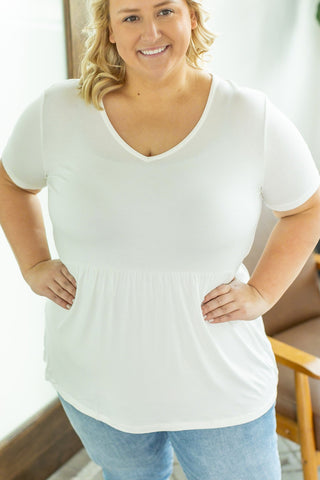 IN STOCK Sarah Ruffle Top - Ivory