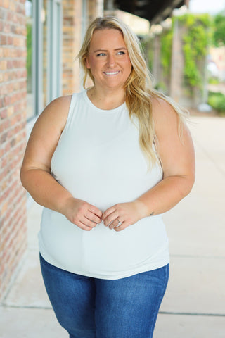 IN STOCK Tara Ribbed Tank - White