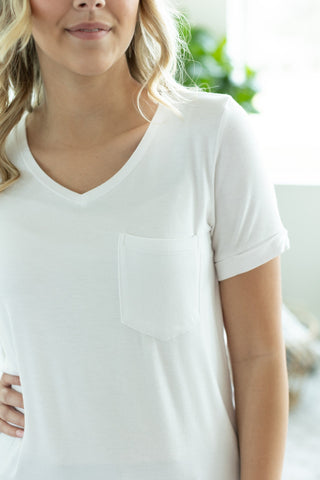 IN STOCK Sophie Pocket Tee - White