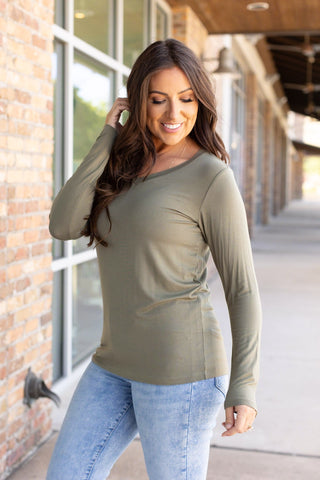 IN STOCK Larissa Long Sleeve - Olive