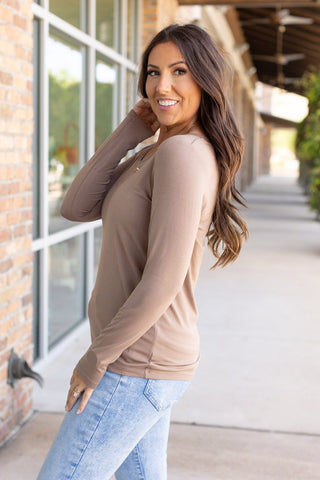 IN STOCK Larissa Long Sleeve - Mocha