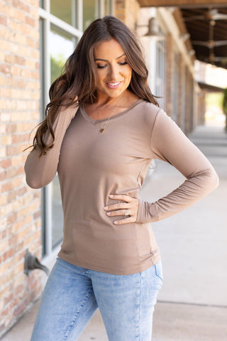 IN STOCK Larissa Long Sleeve - Mocha