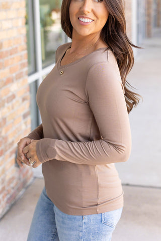 IN STOCK Larissa Long Sleeve - Mocha