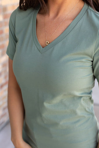 IN STOCK Olivia Tee - Sage