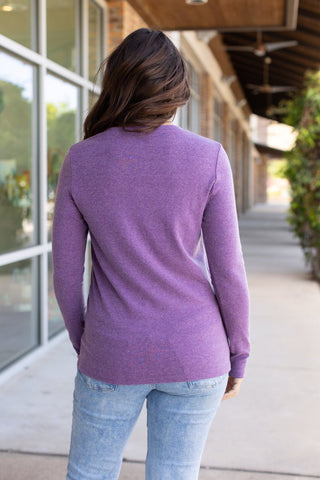 IN STOCK Leah Long Sleeve Top - Purple