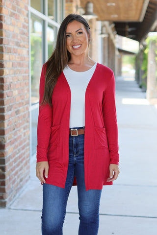 IN STOCK Classic Cardigan - Red