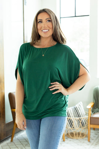 IN STOCK Darcy Dolman Top - Forest Green