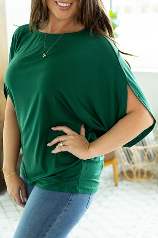 IN STOCK Darcy Dolman Top - Forest Green