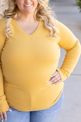 IN STOCK Leah Long Sleeve Top - Mustard