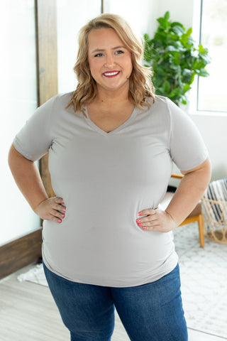 IN STOCK Olivia Tee - Stone Grey