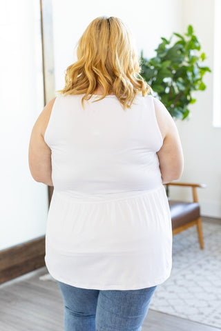 IN STOCK Renee Ruffle Tank - White