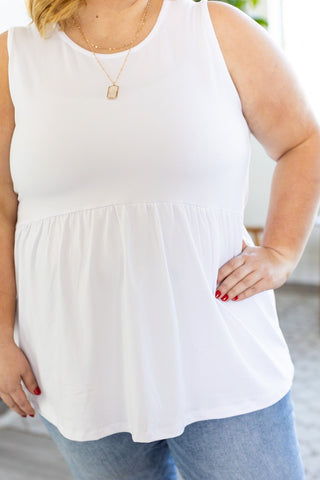 IN STOCK Renee Ruffle Tank - White