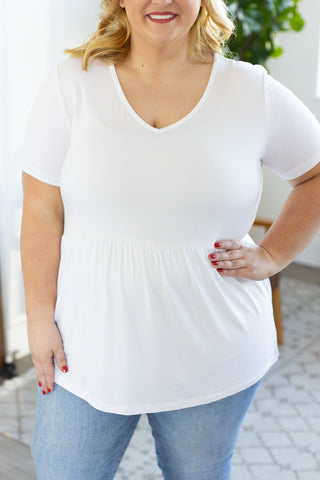 IN STOCK Sarah Ruffle Top - White