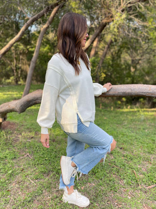 Thinking It Over Waffle Knit Pullover in Three Colors