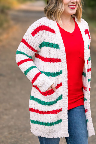 IN STOCK Christmas Stripe Cardigan