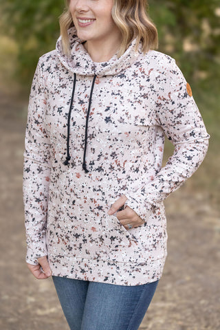 IN STOCK Soft Funnel Neck - Tan Micro Floral