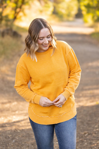 IN STOCK Vintage Wash Pullover - Mustard