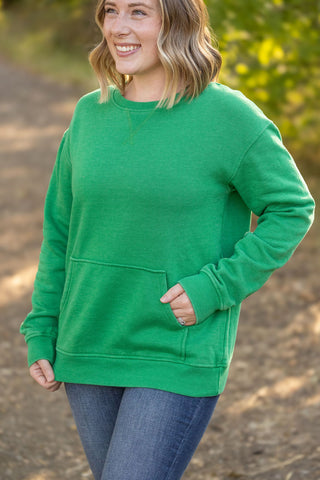 IN STOCK Vintage Wash Pocket Pullover - Green