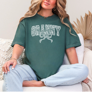 Lace Names Graphic Tee in Spruce