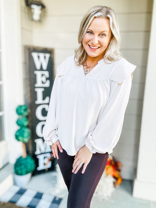 She Ought to Understand Balloon Sleeve Blouse