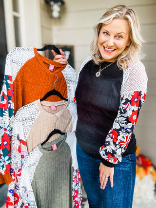 Finding Joy Floral Long Sleeve Top