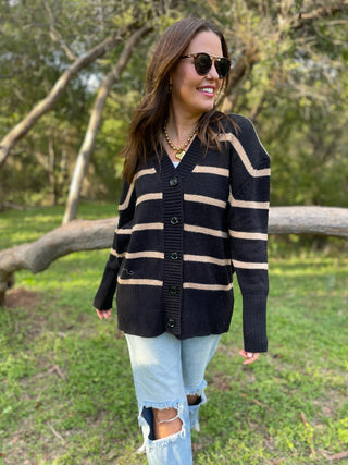 Brooks Striped Cardigan