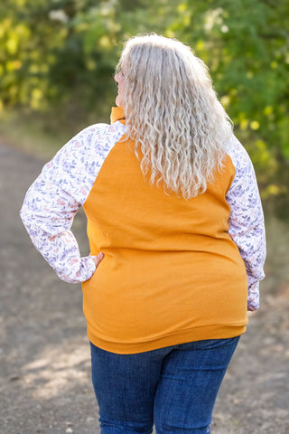 IN STOCK Zoey ZipCowl - Mustard and Harvest Floral