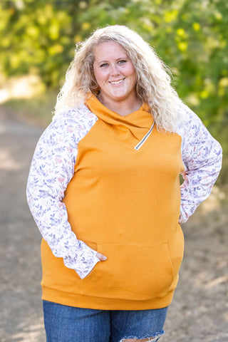 IN STOCK Zoey ZipCowl - Mustard and Harvest Floral