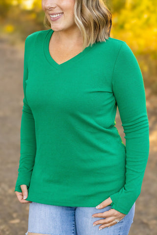 IN STOCK Leah Long Sleeve Top - Green