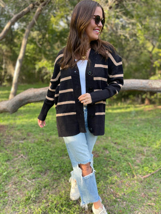 Brooks Striped Cardigan