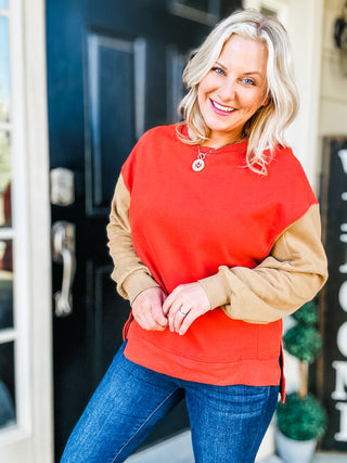 Lovely Day Contrast Long Sleeve Sweatshirt