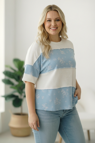 Violets are Blue Colorblock Top