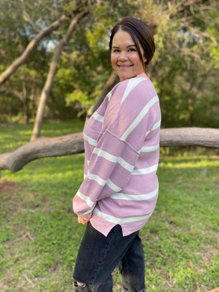 Exceptional Thought Striped Patchwork Sweater in Three Colors