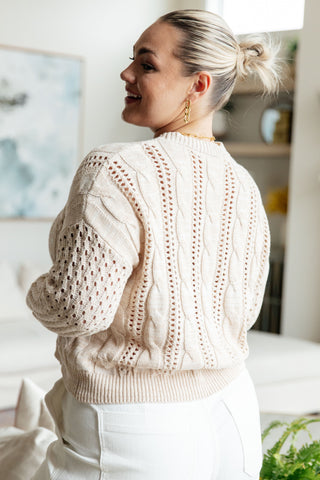 A Note of Thanks Cable Knit Sweater II