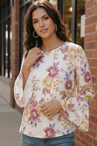 Blossom Lane Bell Sleeve Top
