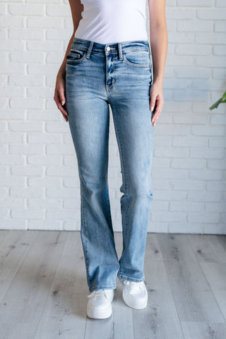 Judy Blue Alana Mid Rise Clean Bootcut Jeans