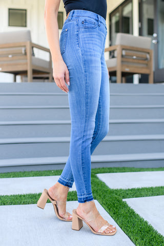 Judy Blue Amanda Classic Pull on Release Hem Skinny Jeans