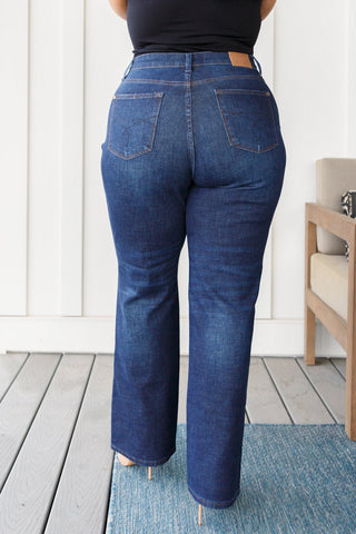 Judy Blue Arlo High Rise Button-Fly Straight Jeans