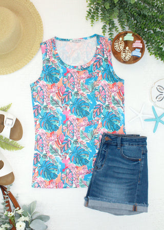 IN STOCK Ava Tank - Tropical Palm