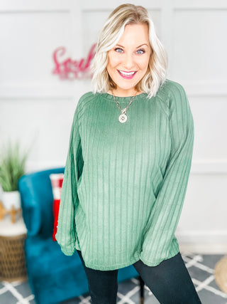 Sway This Way Ribbed Long Sleeve Knit Top