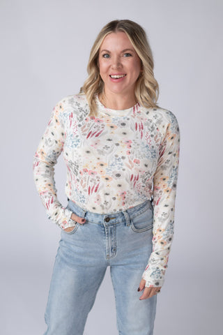 IN STOCK Blair Long Sleeve Top - Wildflower Gardens
