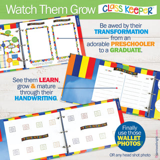 Mom Must-Have School Keepsake Kit | Class Keeper® + Photo Prop Deck + School Stickers - Denise Albright® 