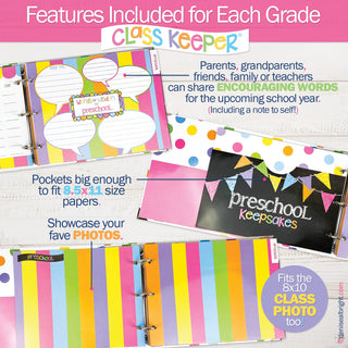 Mom Must-Have School Keepsake Kit | Class Keeper® + Photo Prop Deck + School Stickers - Denise Albright® 