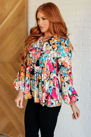 Carry Me Away Floral Peplum Blouse II