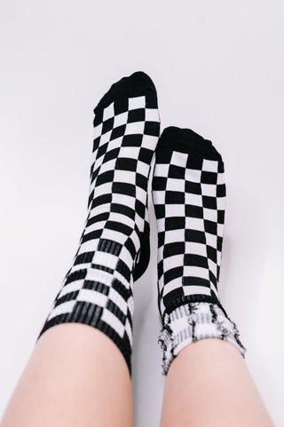 Check Yo'Self Quarter Socks